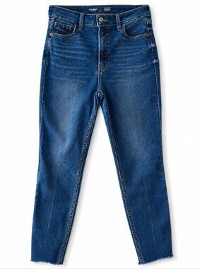 Old Navy blue extra high-rise Rockstar Super skinny jeans Size 8 #denim